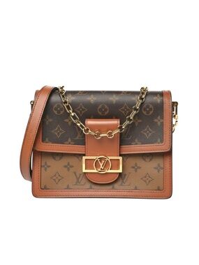 Authentic Louis Vuitton Dauphine MM Monogram Reverse Shoulder/Crossbody Bag